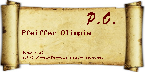 Pfeiffer Olimpia névjegykártya